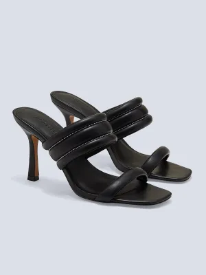 Kaya Faux-Leather Puffy Mule