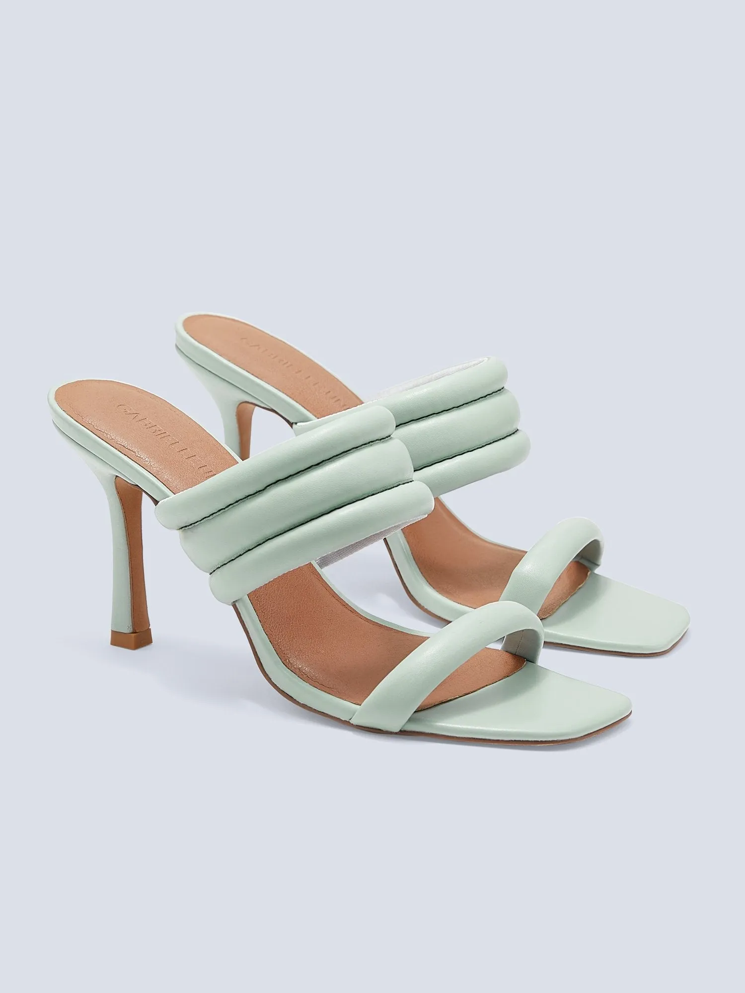 Kaya Faux-Leather Puffy Mule