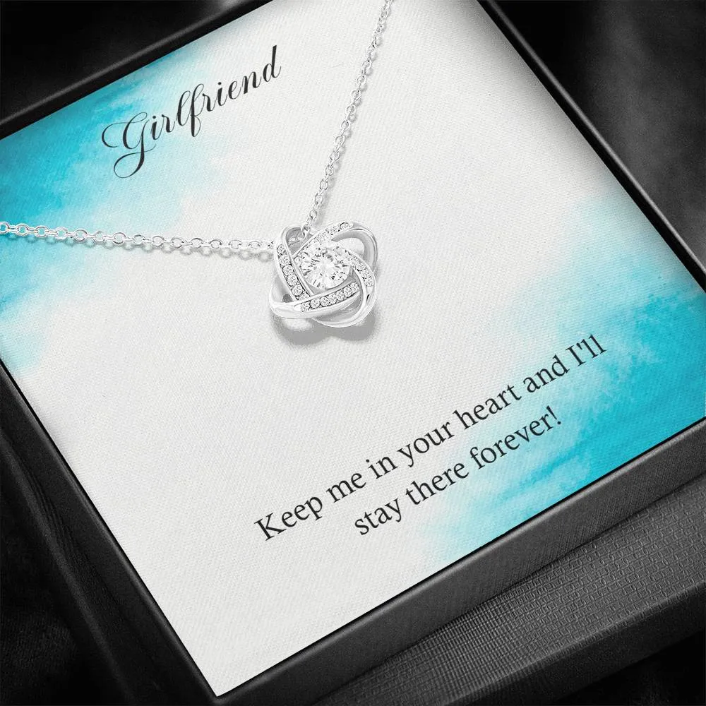 Keep me in your heart-Love Knot Necklace for Girlfriend