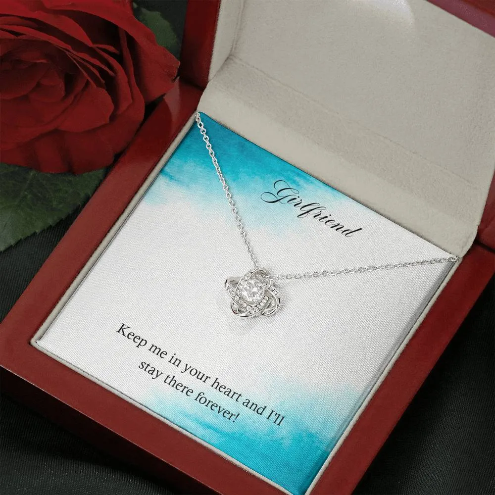 Keep me in your heart-Love Knot Necklace for Girlfriend