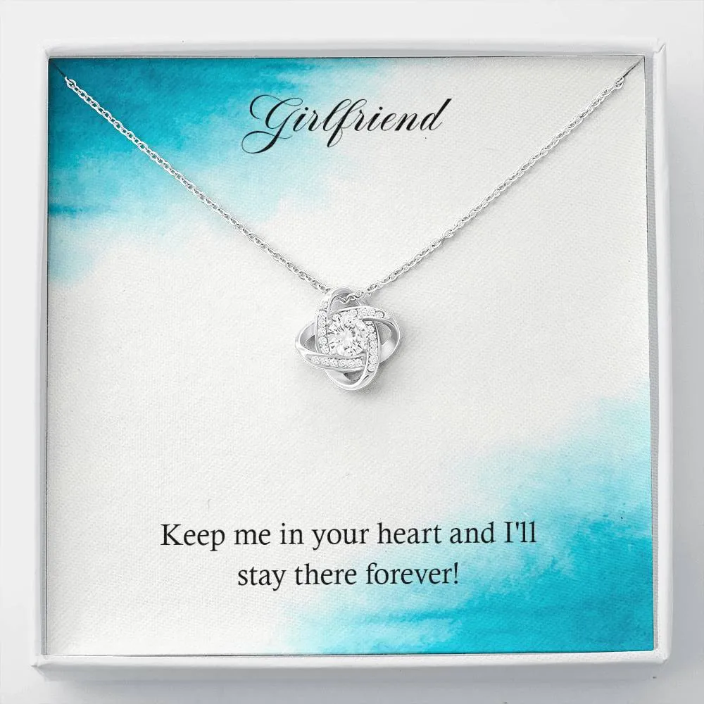 Keep me in your heart-Love Knot Necklace for Girlfriend