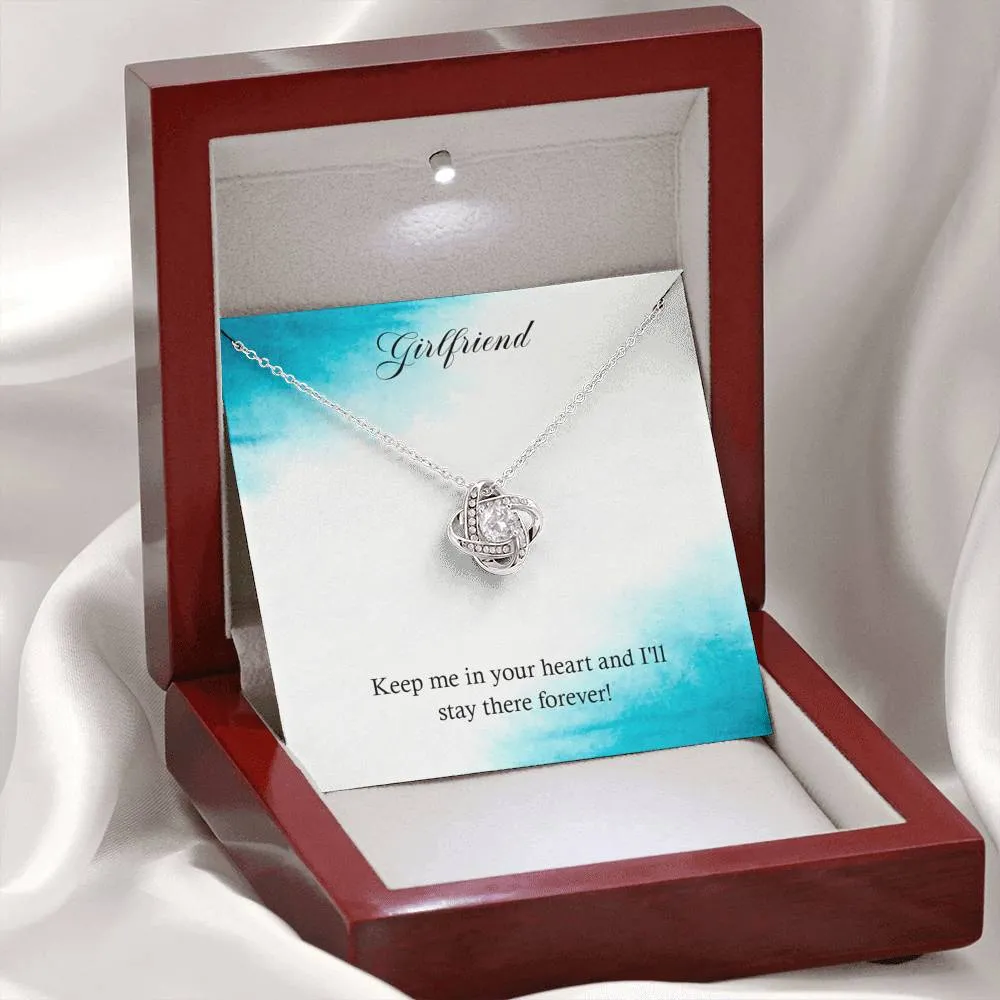 Keep me in your heart-Love Knot Necklace for Girlfriend