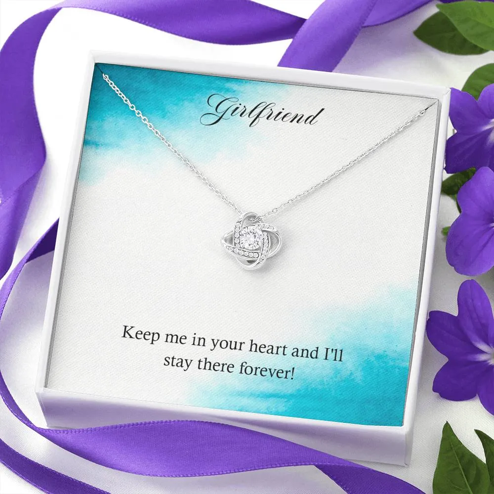 Keep me in your heart-Love Knot Necklace for Girlfriend