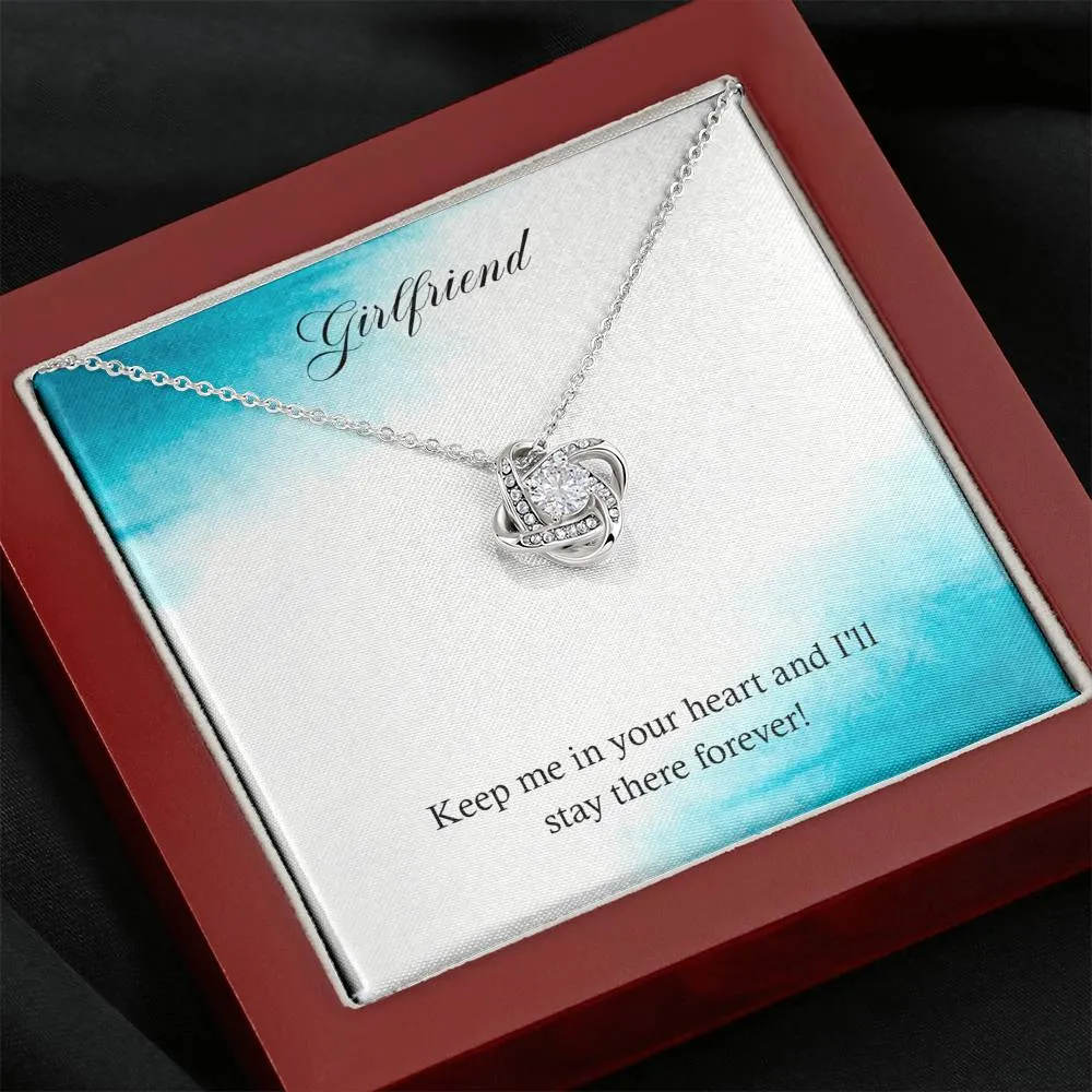 Keep me in your heart-Love Knot Necklace for Girlfriend