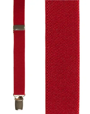 Kids Red Oxford Suspenders