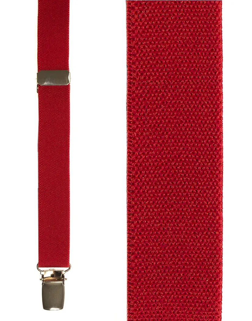Kids Red Oxford Suspenders