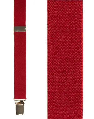 Kids Red Oxford Suspenders