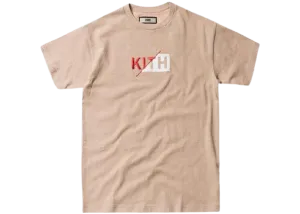 Kith Slash Classic Logo Tee Sand
