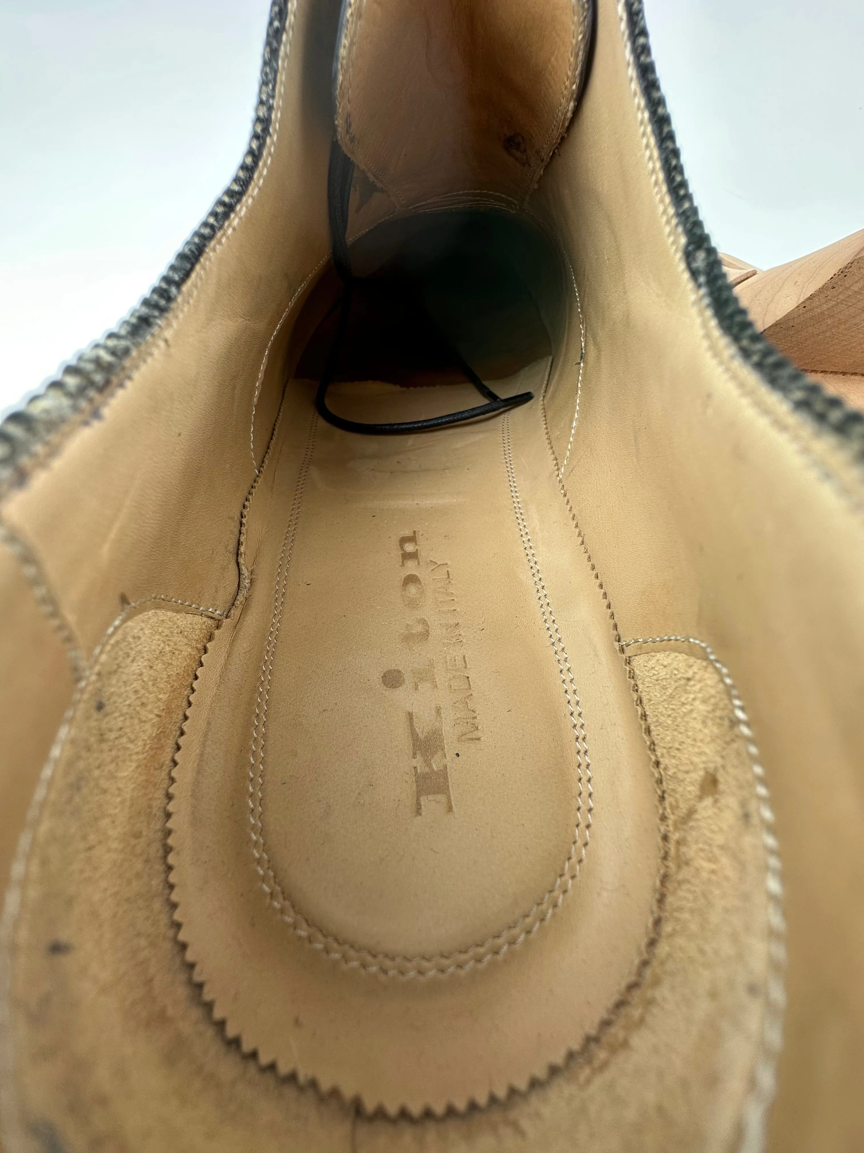 Kiton Blue Wingtip Oxford Shoes