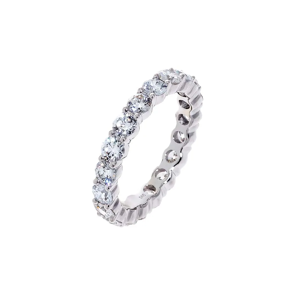Lab Grown Diamond Round Eternity Band 14K