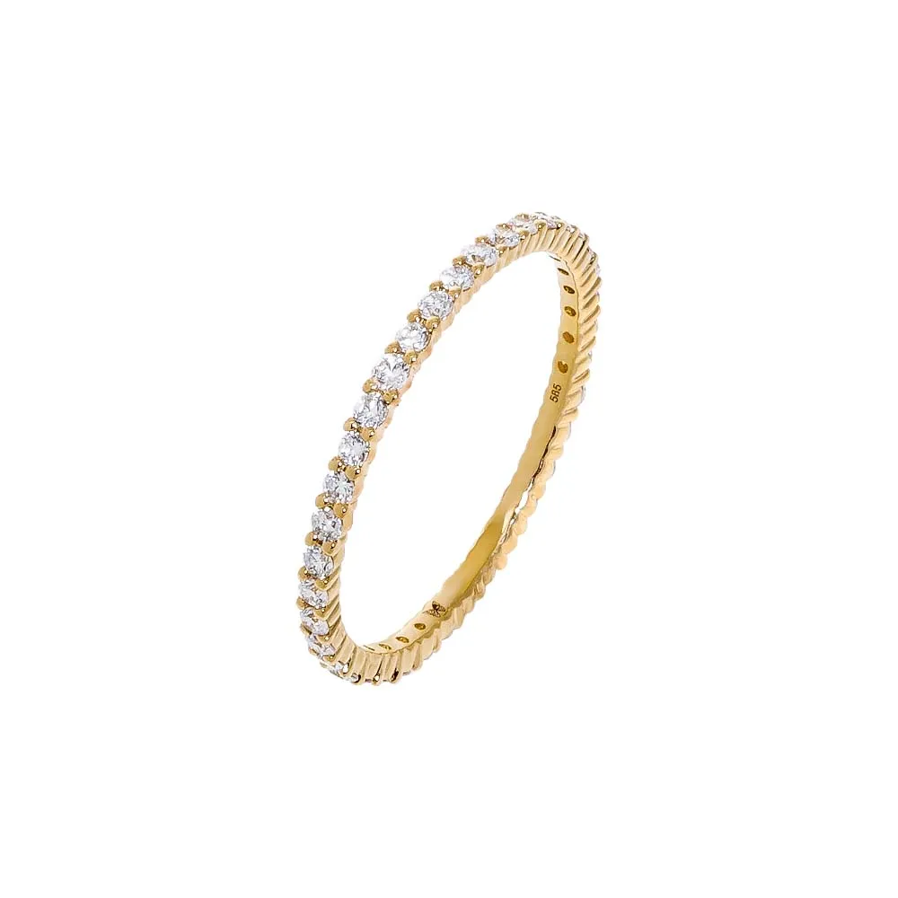 Lab Grown Diamond Round Eternity Band 14K