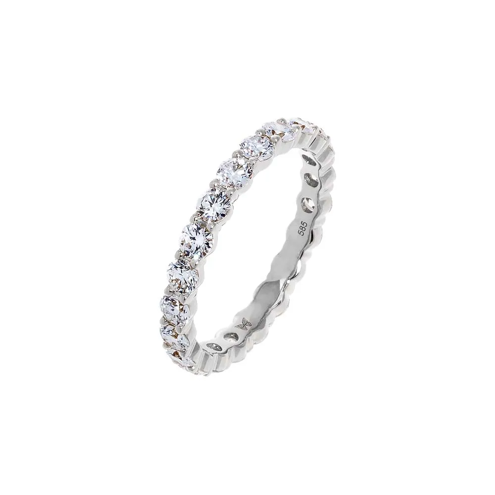 Lab Grown Diamond Round Eternity Band 14K