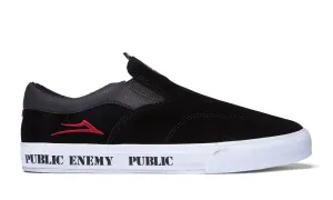 Lakai x Public Enemy Owen VLK Skate Shoes - Black/Red