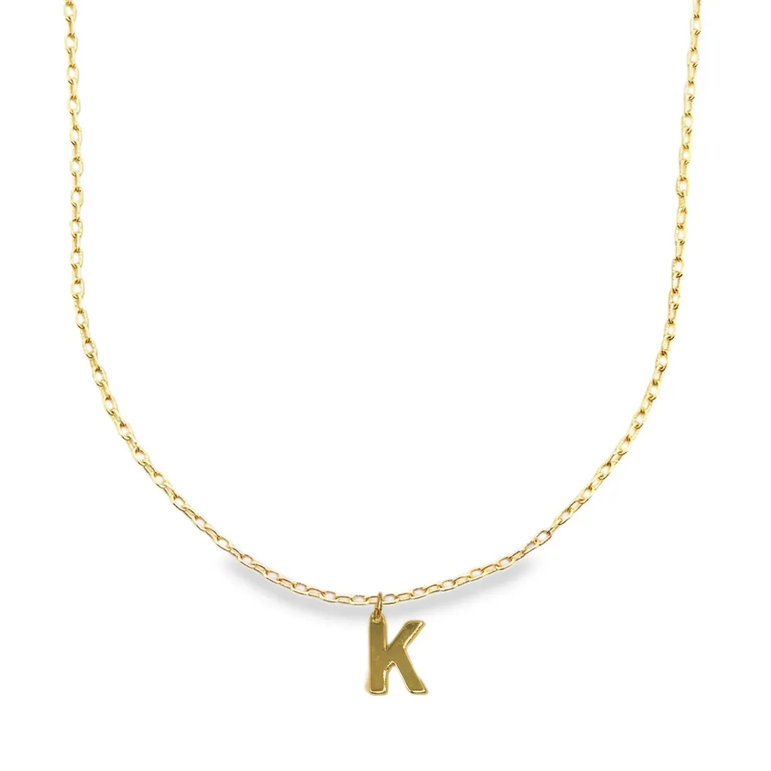Large Initial Charm Necklace