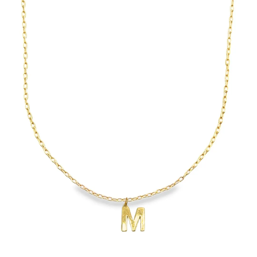 Large Initial Charm Necklace