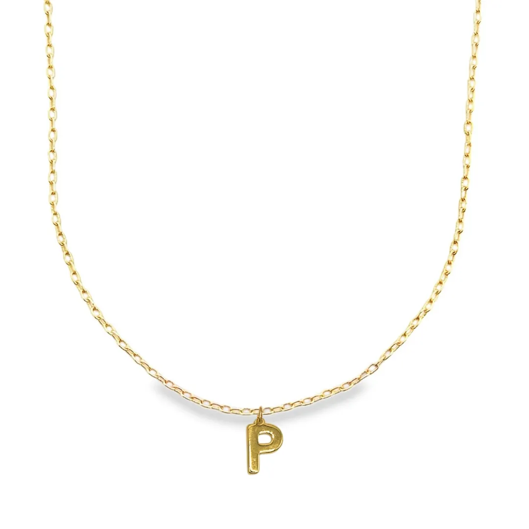 Large Initial Charm Necklace