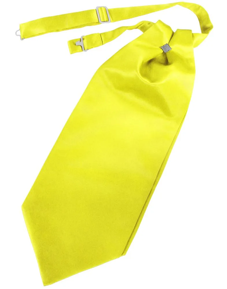 Lemon Solid Satin Kids Cravat