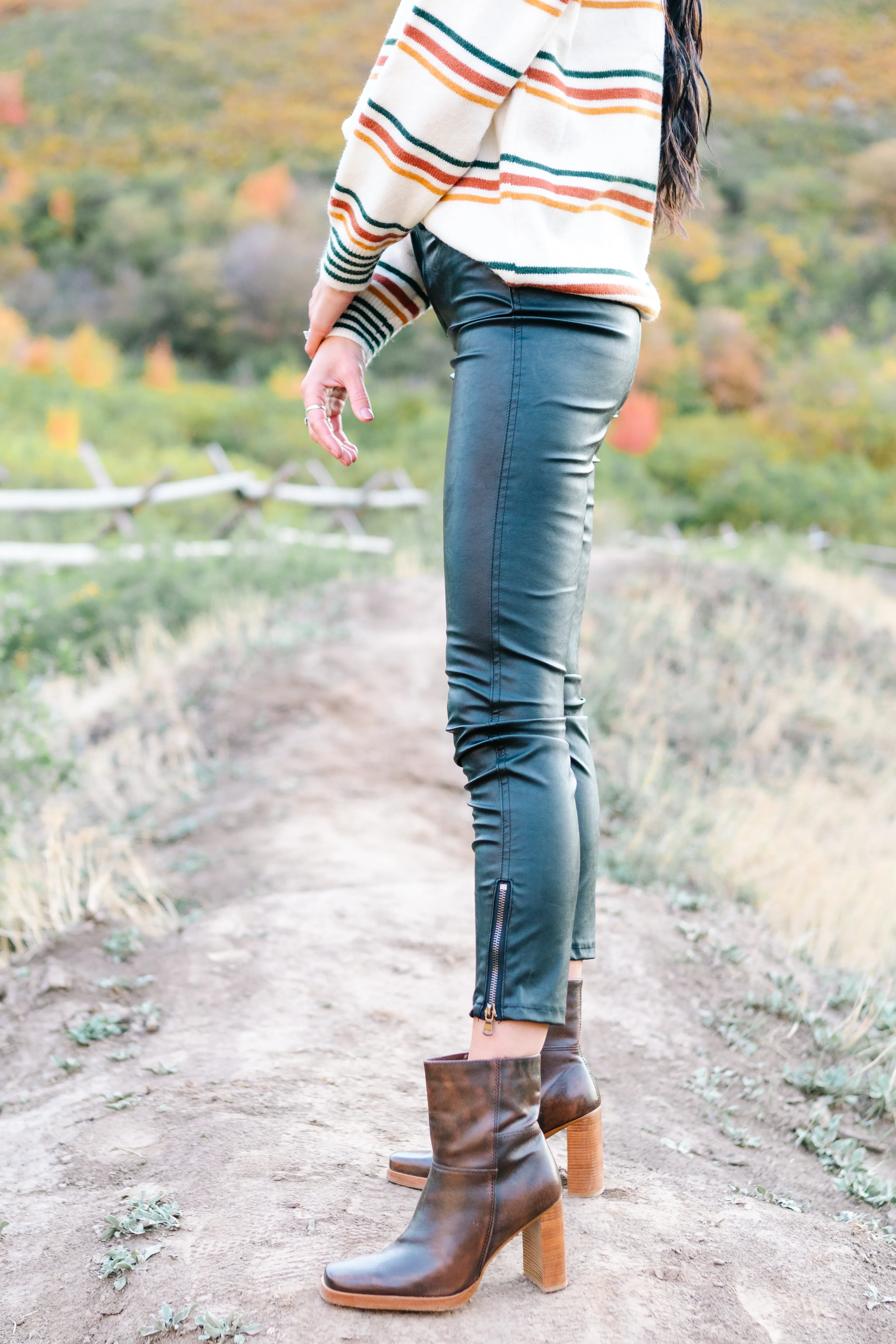 Lennon Faux Leather Jeans by Kancan