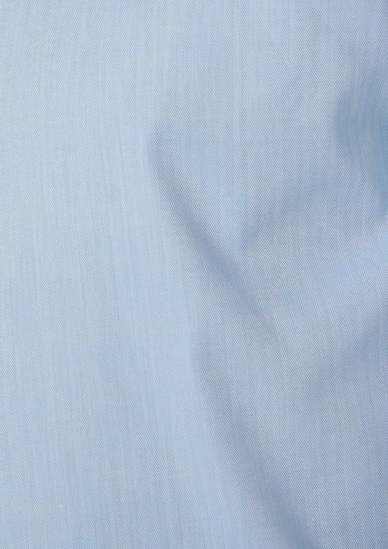 Light Blue Herringbone Shirt