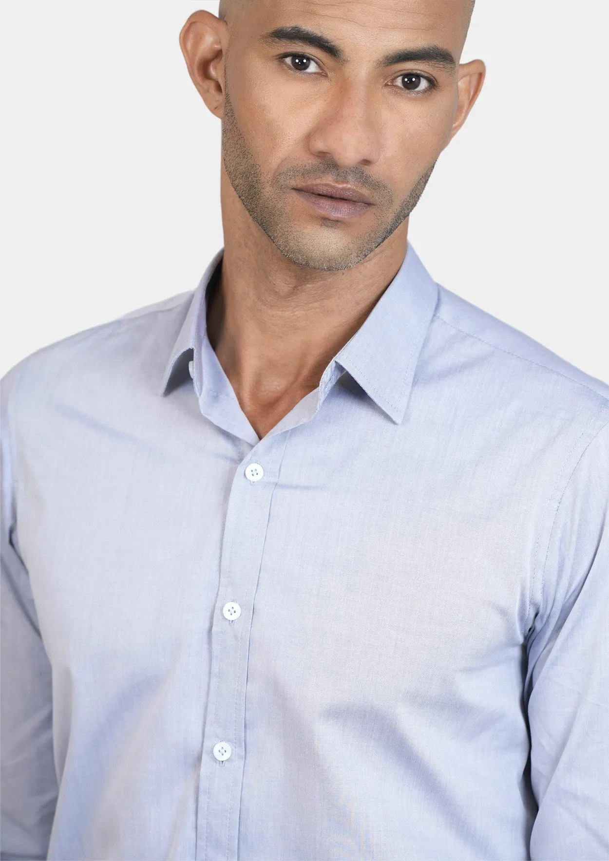 Light Grey End On End Shirt