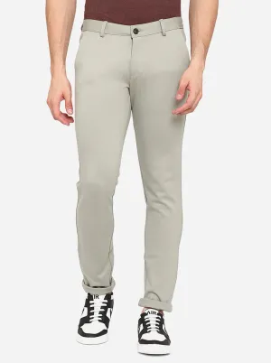 Light Grey Solid venice Fit Casual Trouser | JadeBlue