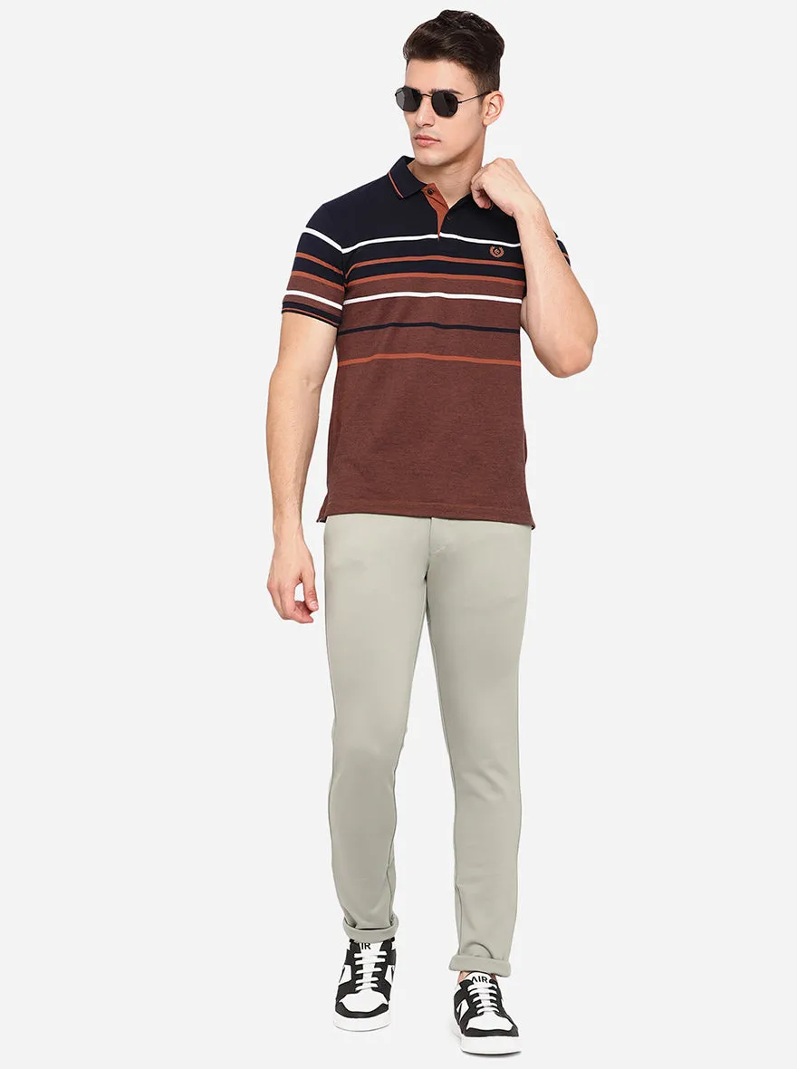 Light Grey Solid venice Fit Casual Trouser | JadeBlue