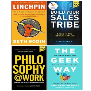 Linchpin,Philosophy Work,Geek Way, Build Your Sales Tribe 4 Books Set