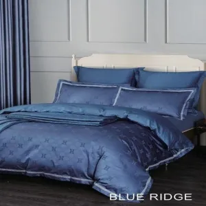 Linen Language Luxury Duvet Set Blue Ridge 7 Piece