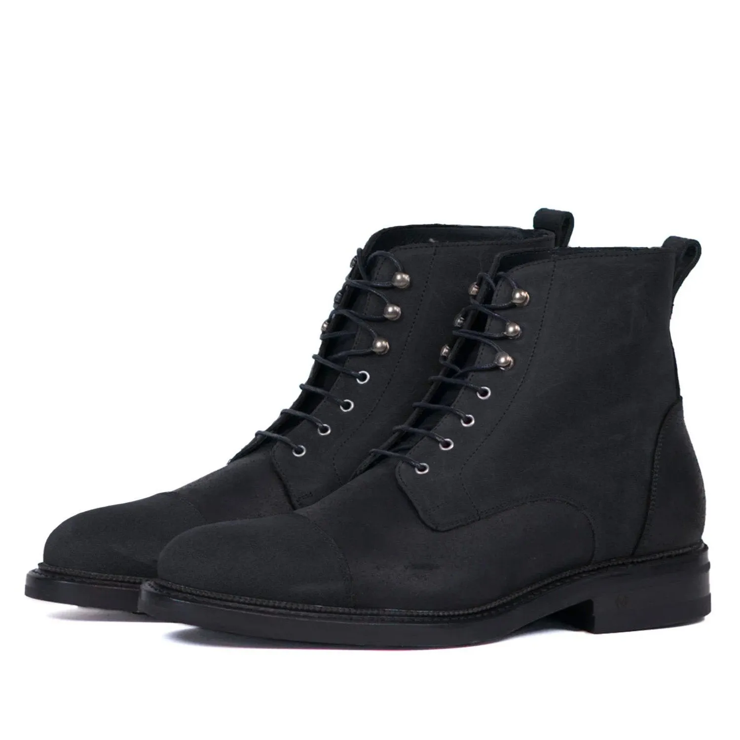 Logan Boot Black Wax Suede