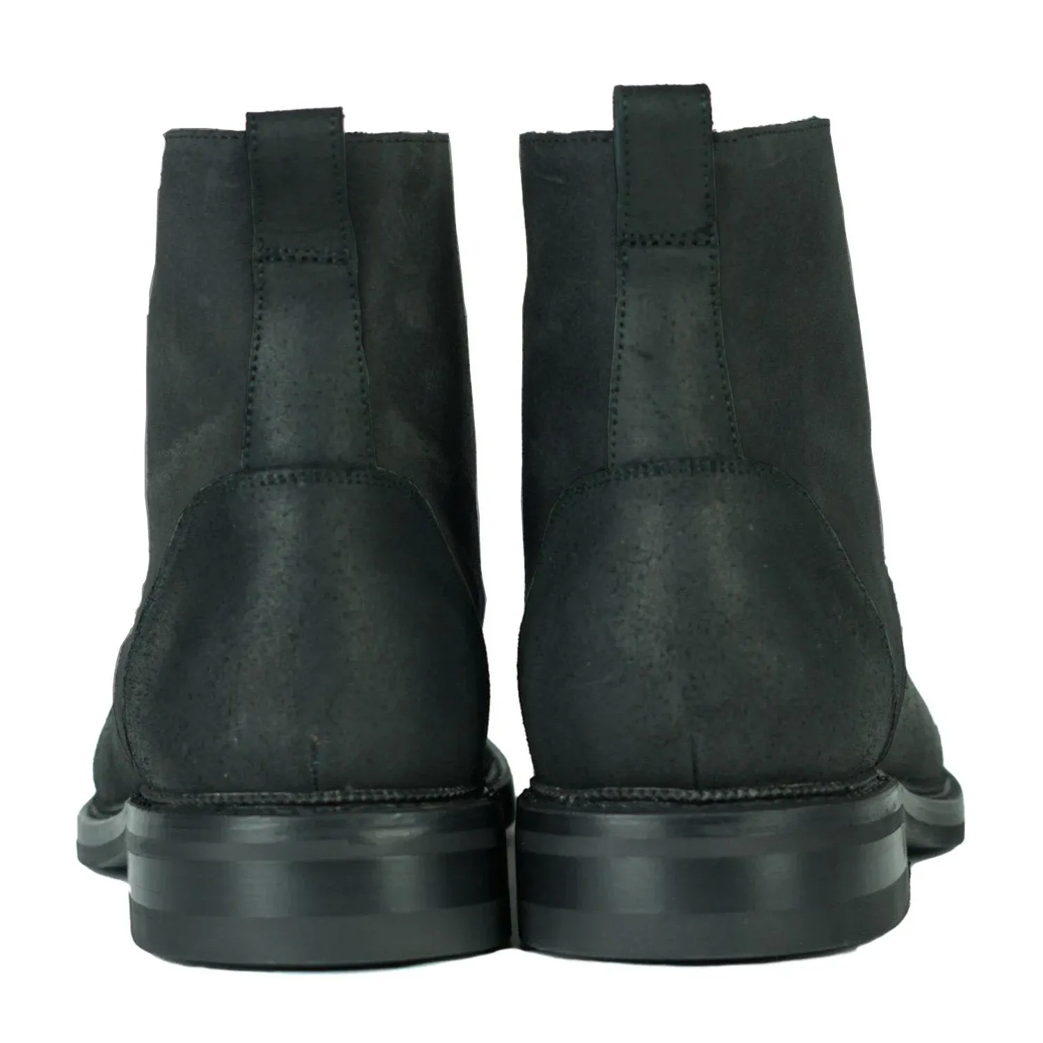 Logan Boot Black Wax Suede