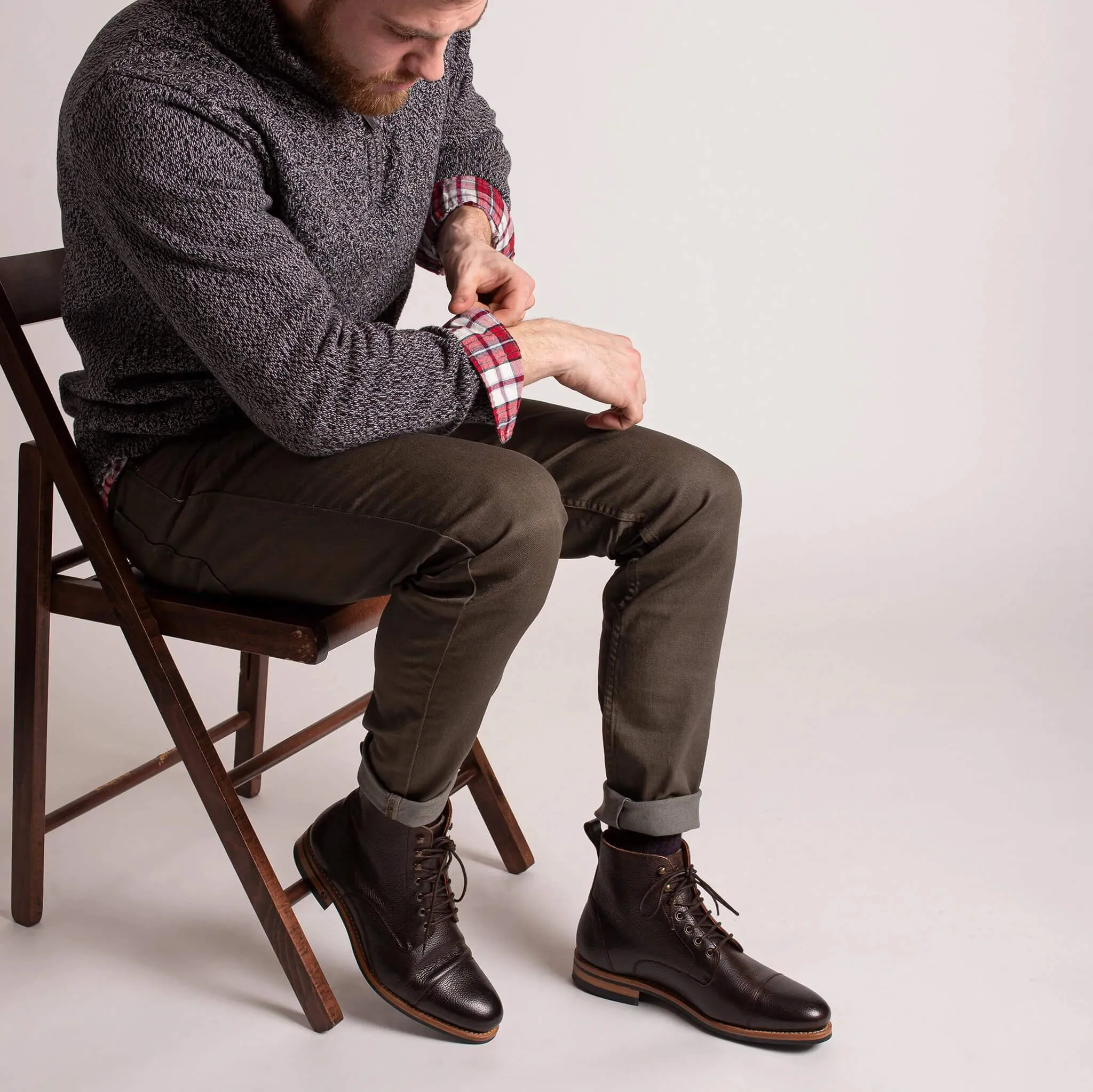 Logan Boot in Full Grain Dark Brown