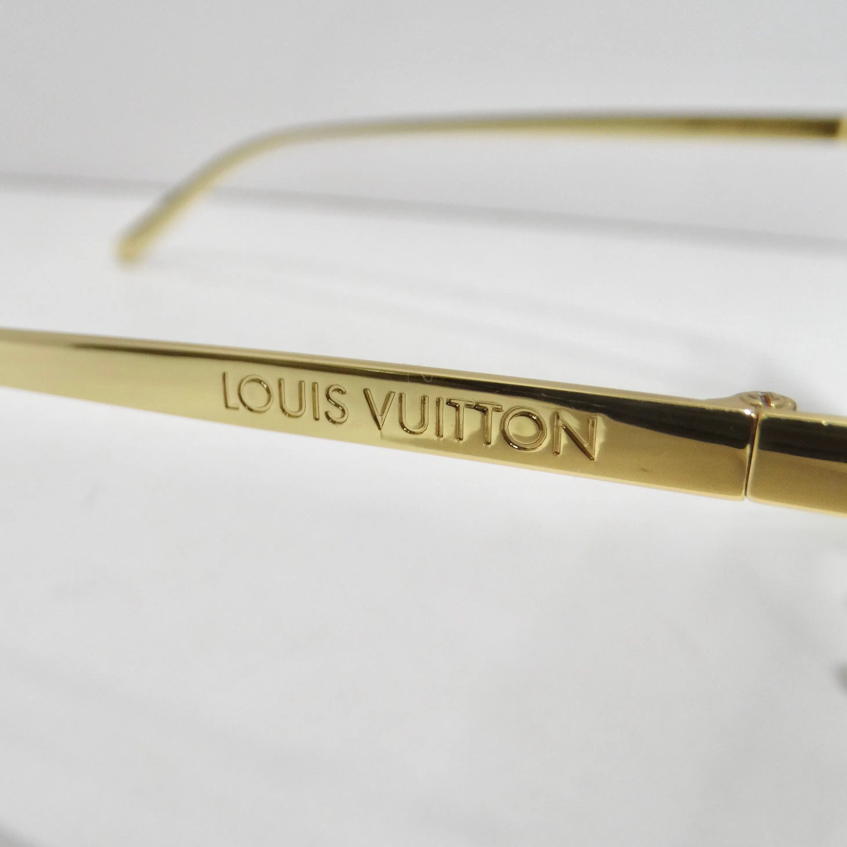 Louis Vuitton Metal LV Golden Mask Sunglasses Gold