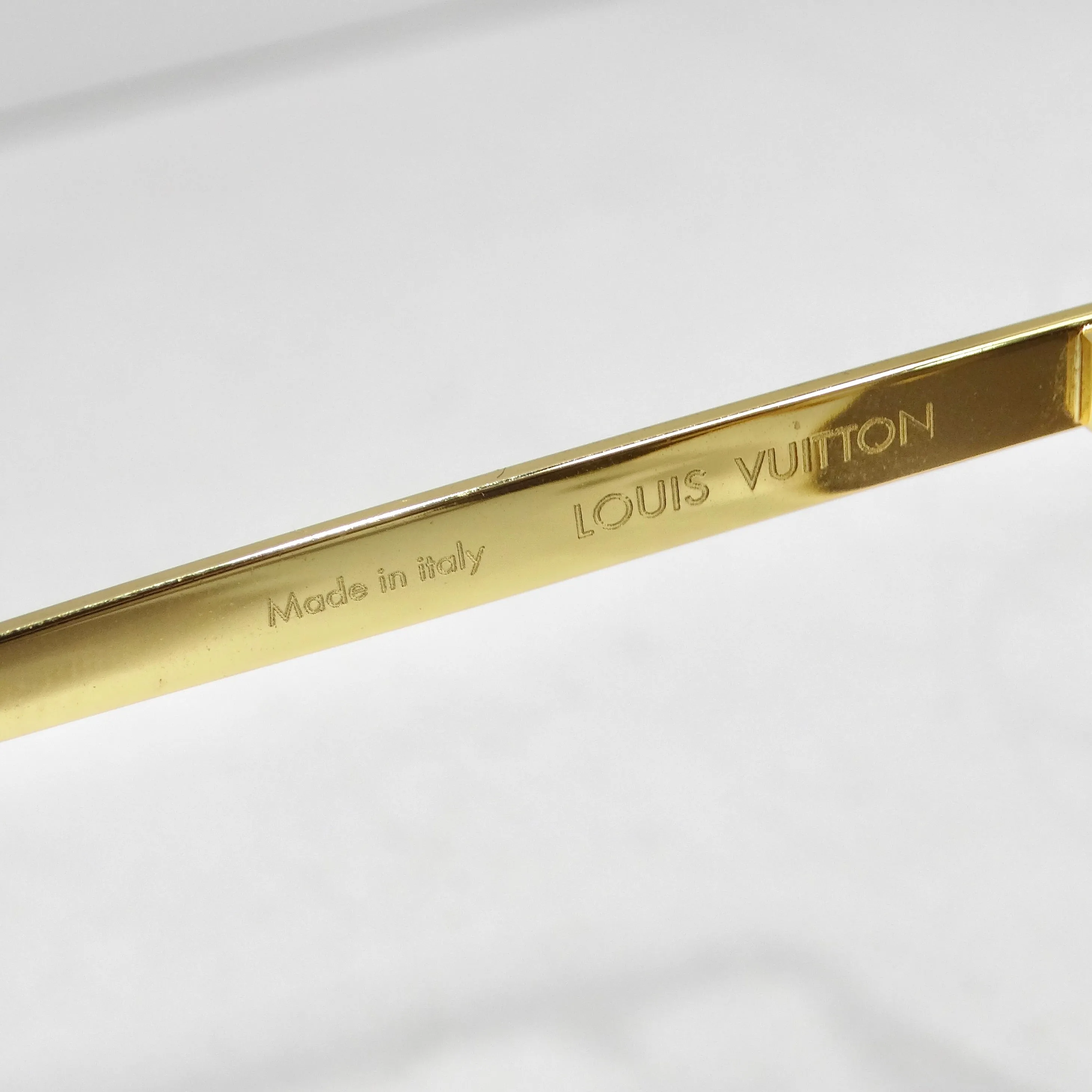 Louis Vuitton Metal LV Golden Mask Sunglasses Gold