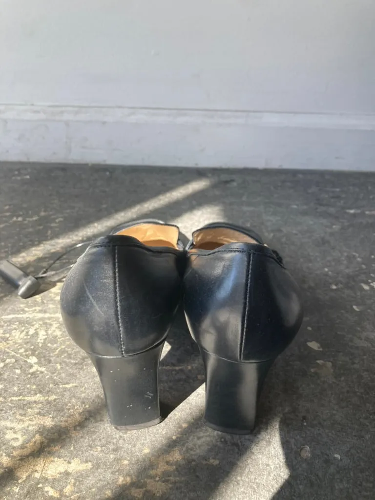 Louis Vuitton Navy Heel Loafers