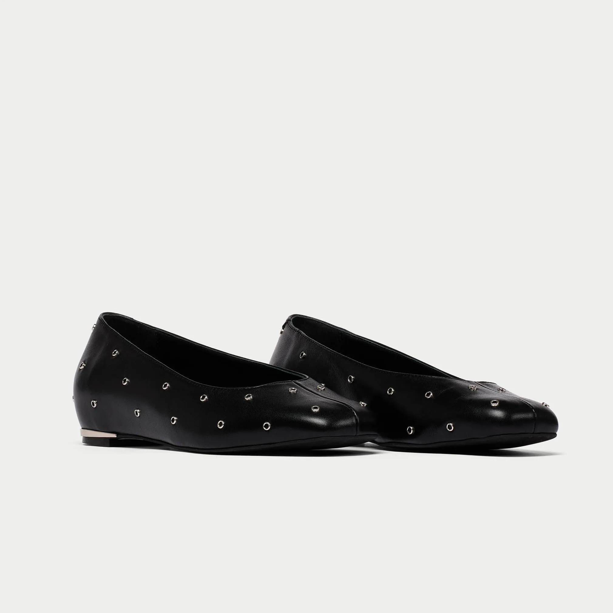 Lucinda - Black Studded Leather