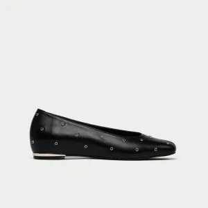 Lucinda - Black Studded Leather