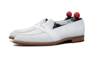 Madison - MTO - White Suede / White Calf - TMG Last - Single Leather Sole