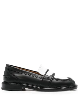 Maison Kitsuné 25mm panelled leather loafers