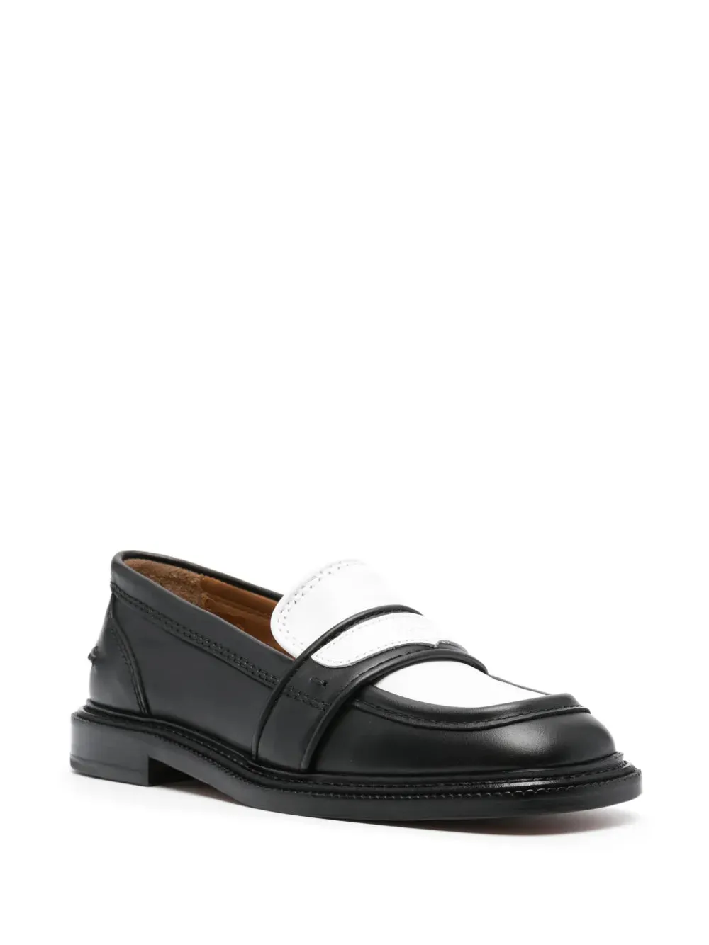 Maison Kitsuné 25mm panelled leather loafers