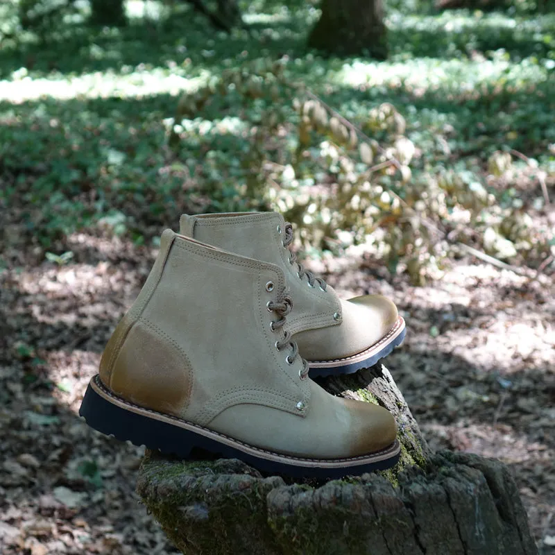 Marão Suede Lace-Up Boots - Beige