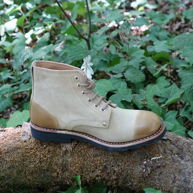 Marão Suede Lace-Up Boots - Beige