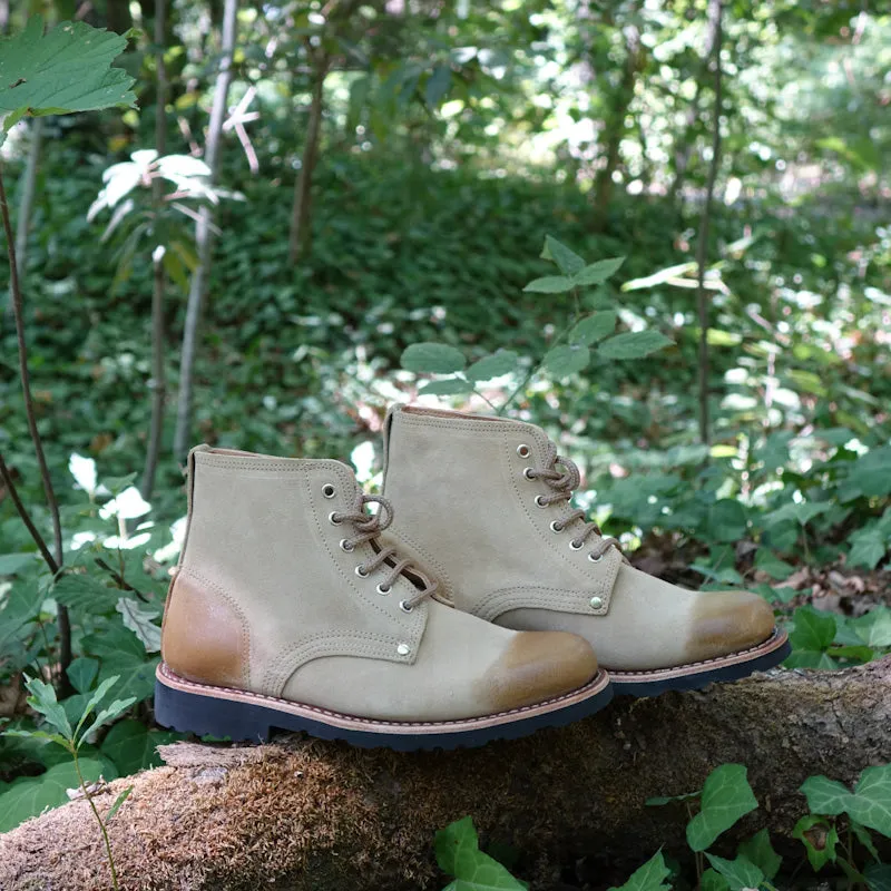 Marão Suede Lace-Up Boots - Beige
