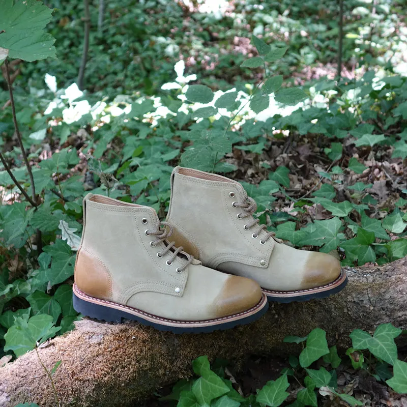Marão Suede Lace-Up Boots - Beige
