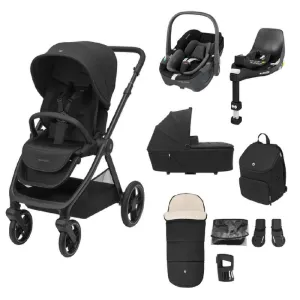 Maxi-Cosi Oxford 9pc Complete 360 Travel System - Black
