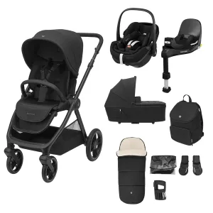 Maxi-Cosi Oxford 9pc Premium 360 Pro V2 Travel System in Black