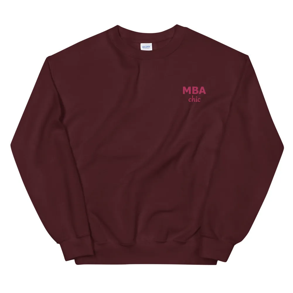 MBAchic Embroidered Logo Sweatshirt