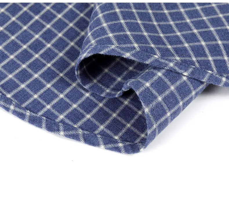 Men's Classic Plaid Cotton Shirt | Brushed Comfort Business Casual