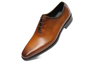 Men's Dress Shoes Oxford Formal Leather Shoes for Men 7US Brown