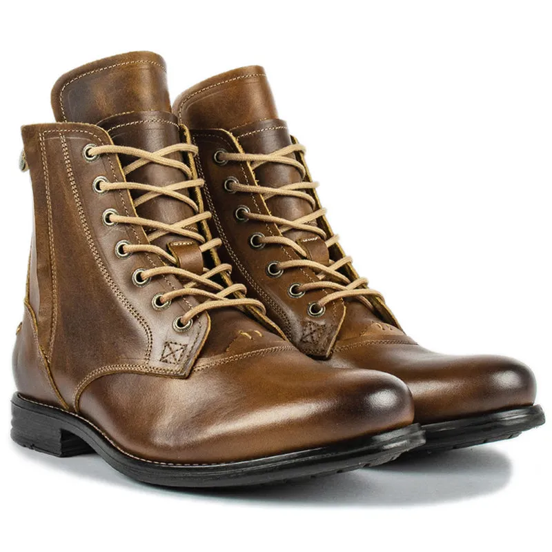 Men's Fashion Front Lace-Up Fastening Martin Boots