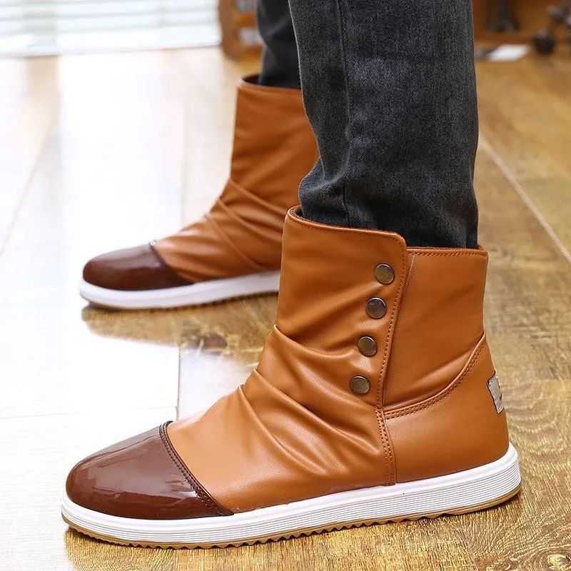 Men's Fashion Slip-On Boots 4 Color Options